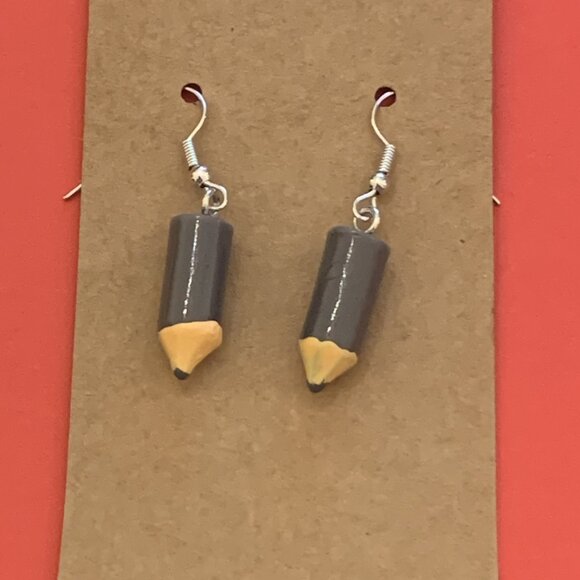 Pencil Earring, Teacher Appreciation Gift, Educator Earring, Gift Idea, Art - Picture 1 of 4